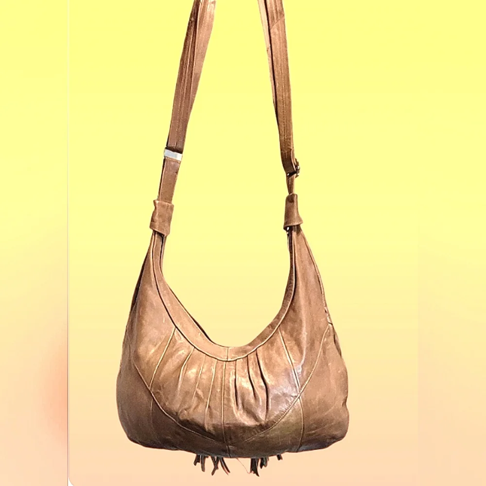 Fringe Leather Silver Detail Large Purse Boho Western Bag - Picture 11 of 16